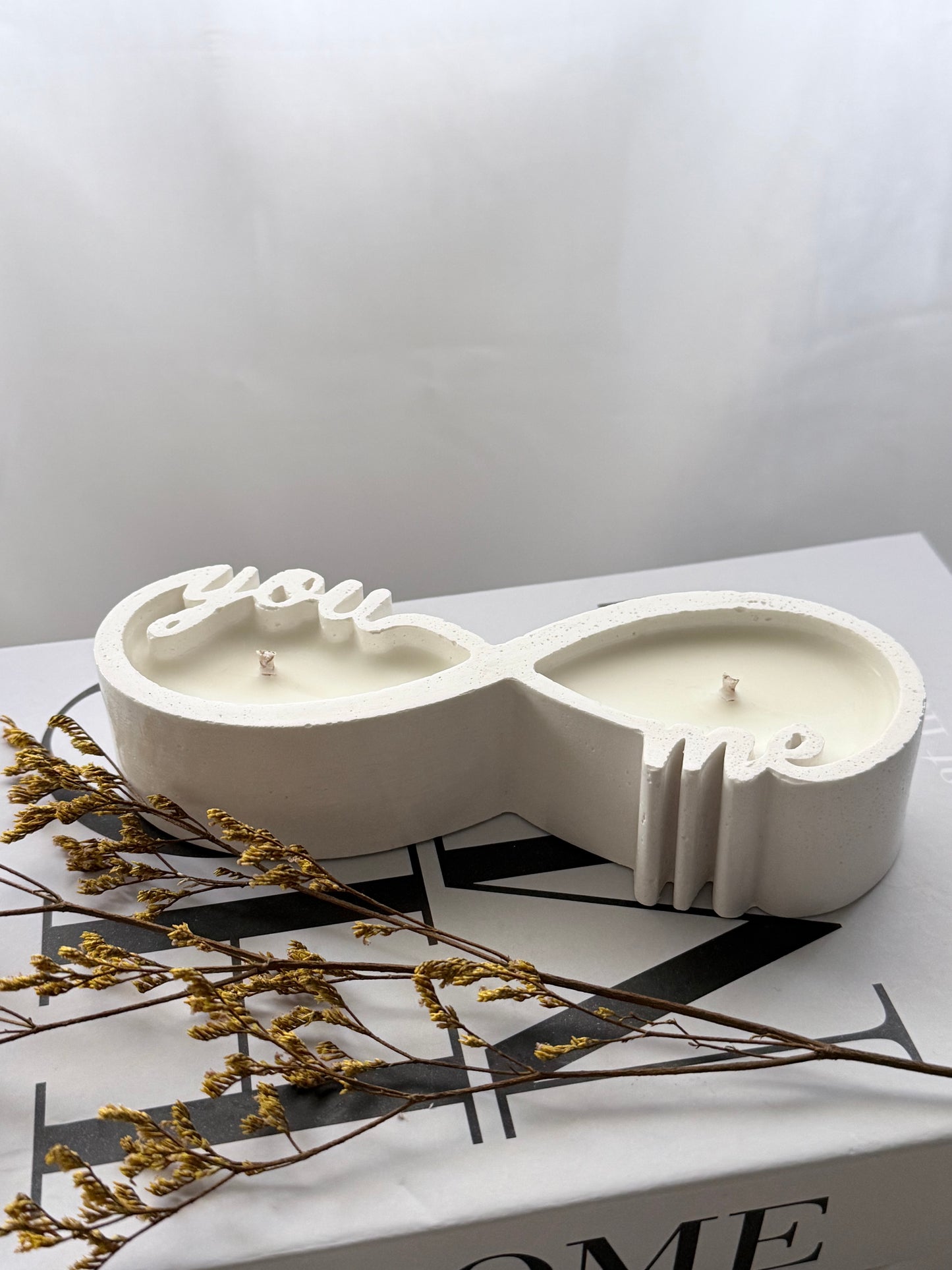 Vela artesanal “You & Me” – Jazmín & Almizcle