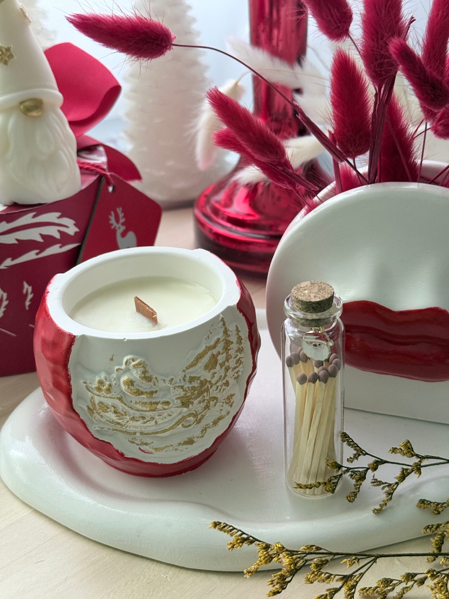 Vela Navideña “Copo Dorado