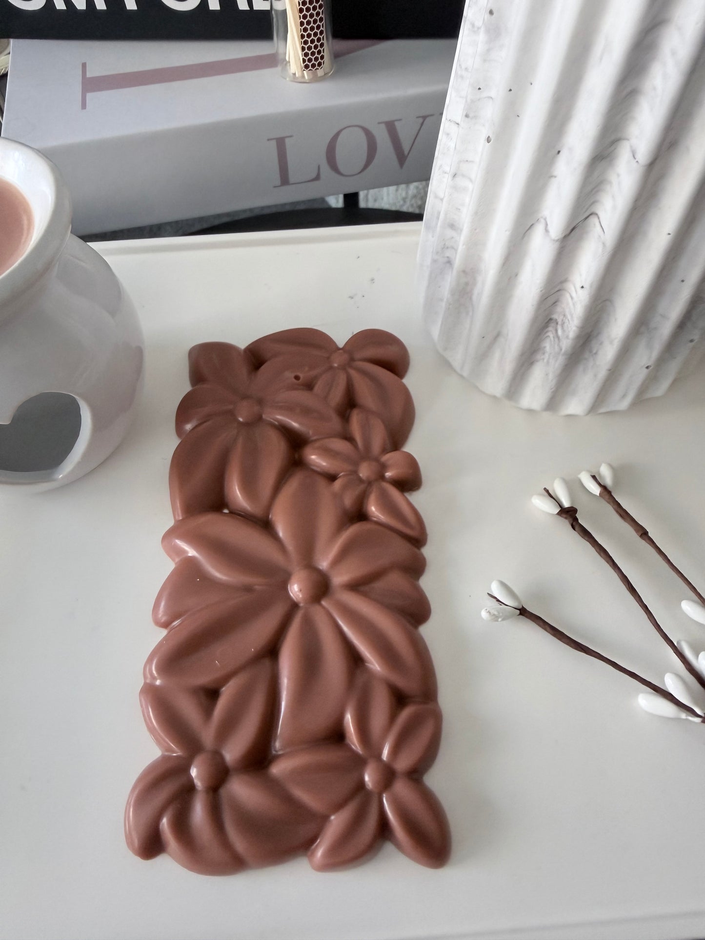 Tableta Floral de Chocolate