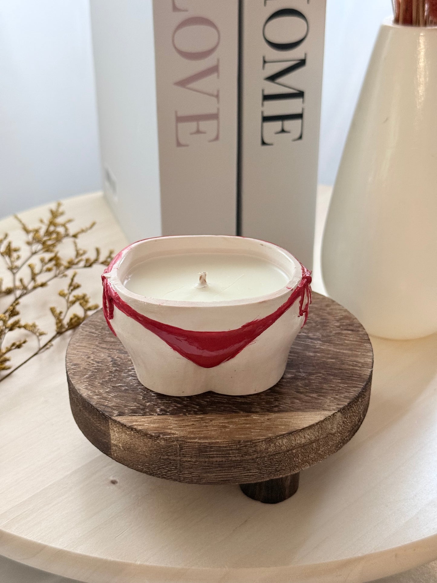 Vela artesanal “Besos de Frambuesa”