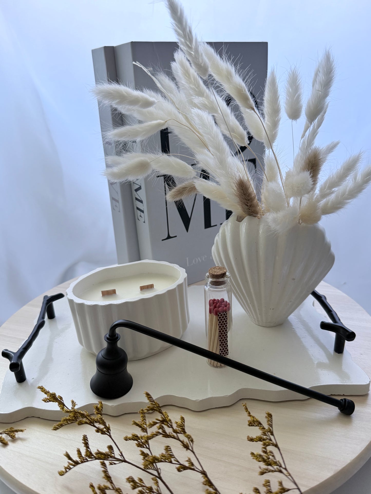 Vela artesanal de jazmín y sándalo