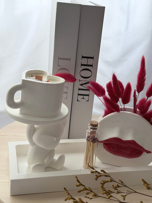 Osito Porta Velas de Amor – Resina Ecológica San Valentín