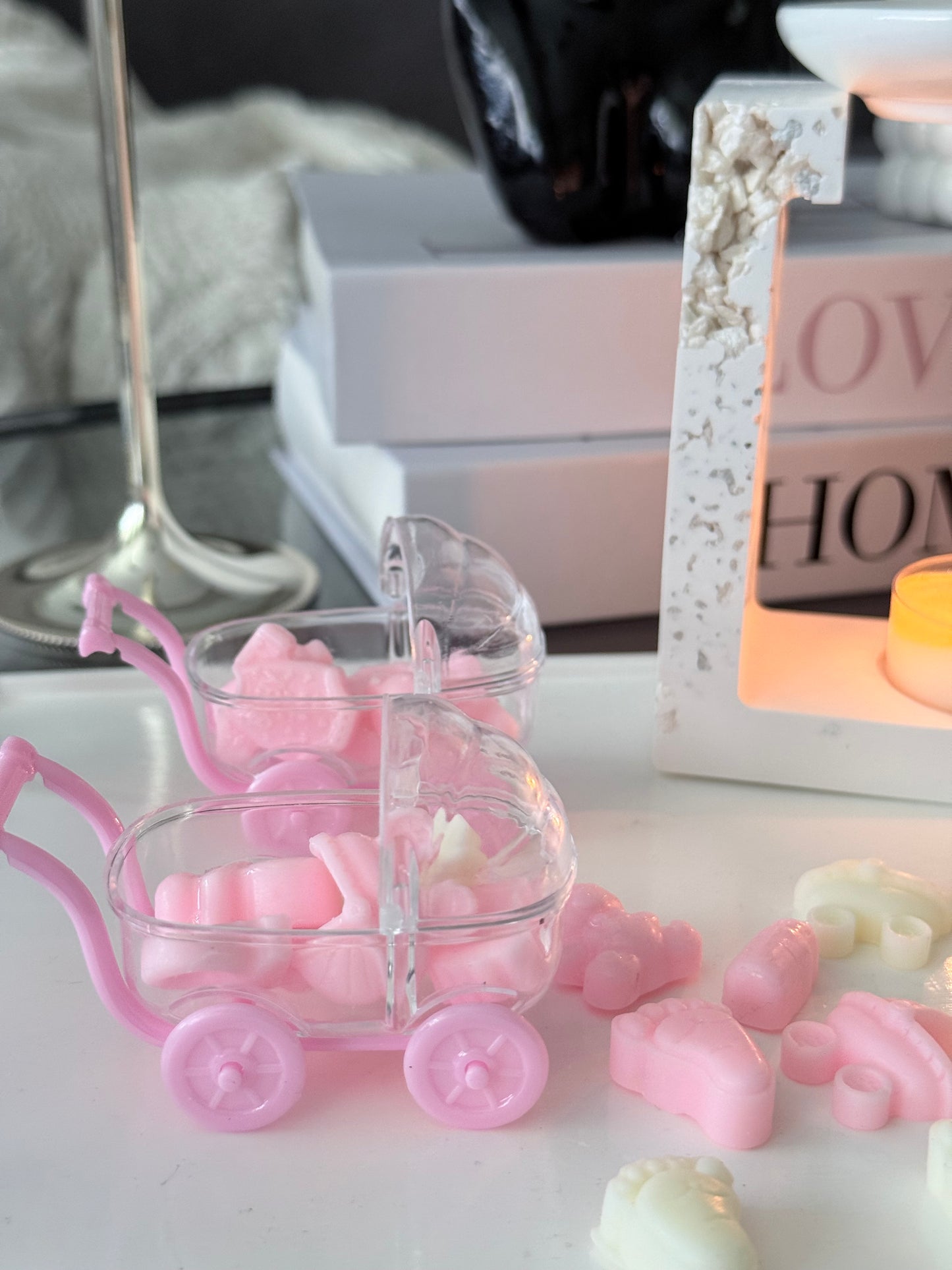 Cochecito de Bebé Aromático con Tarjeta Personalizada