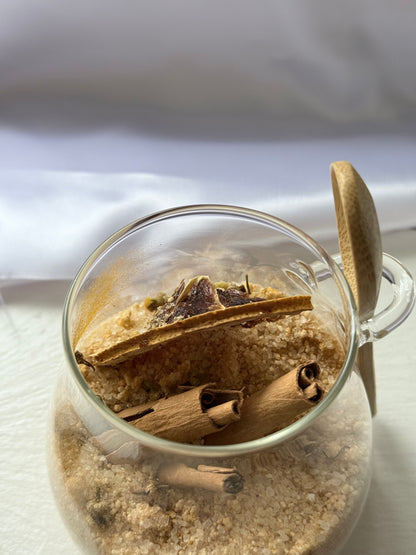 Sales de baño revitalizantes de canela y naranja – Energía y calidez natural