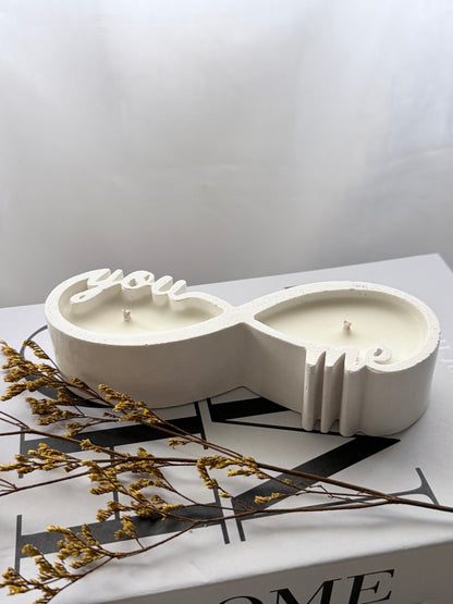 Vela artesanal “You & Me” – Jazmín & Almizcle