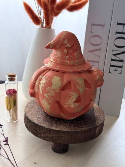 Calabaza Encantada con Sombrero de Bruja