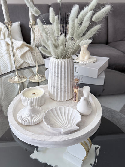 Set Decorativo Blanco Elegance – Estilo que Enamora