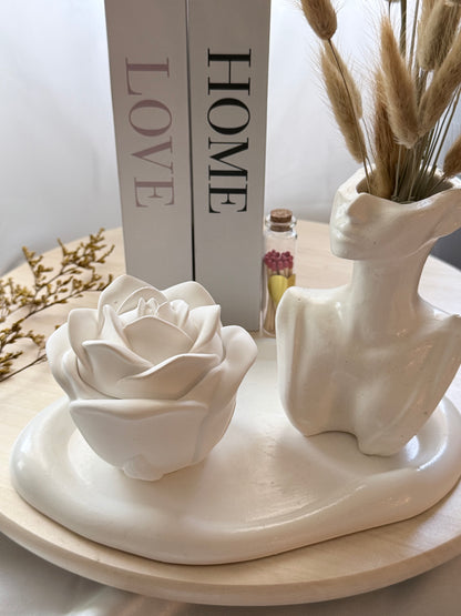 Vela artesanal de rosa