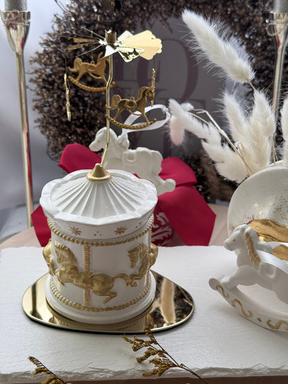 🕯️ Vela Carrusel de Almizcle — Artesanal, Natural y Elegante