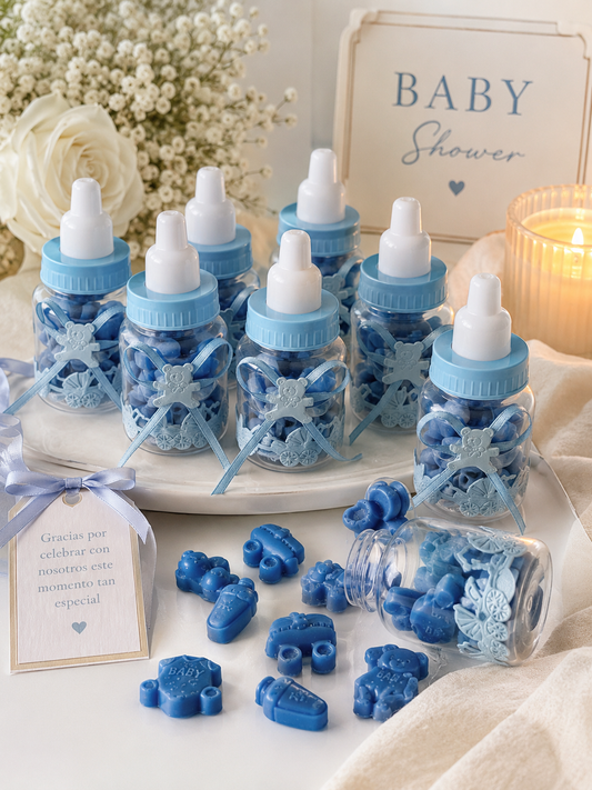 🍼💙 Biberón Aromático Baby Shower – Recuerdo Personalizado