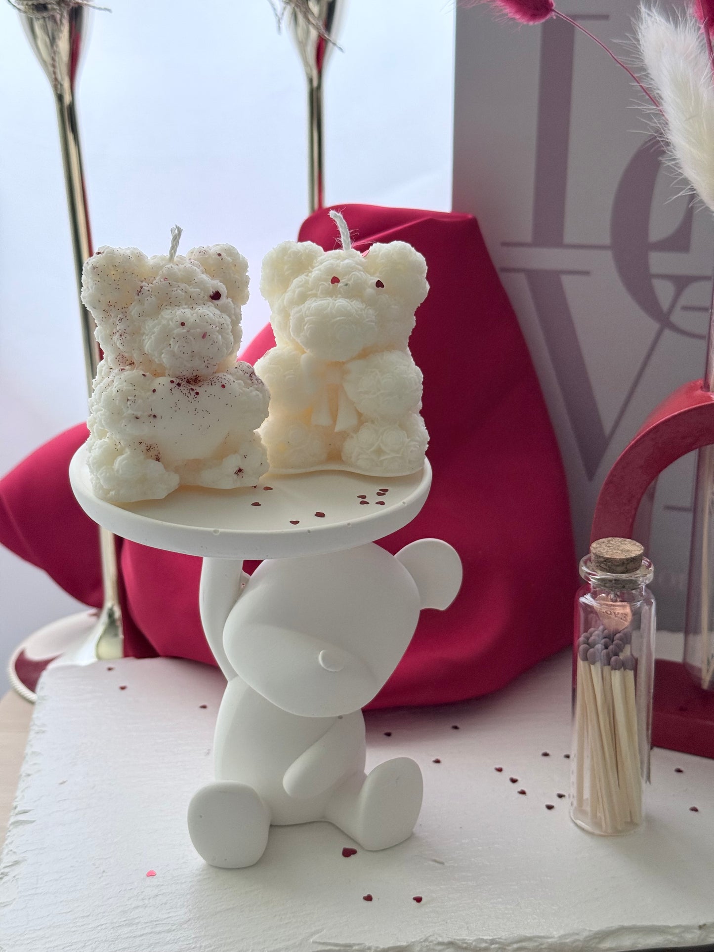 Osito Porta Velas de Amor – Resina Ecológica San Valentín