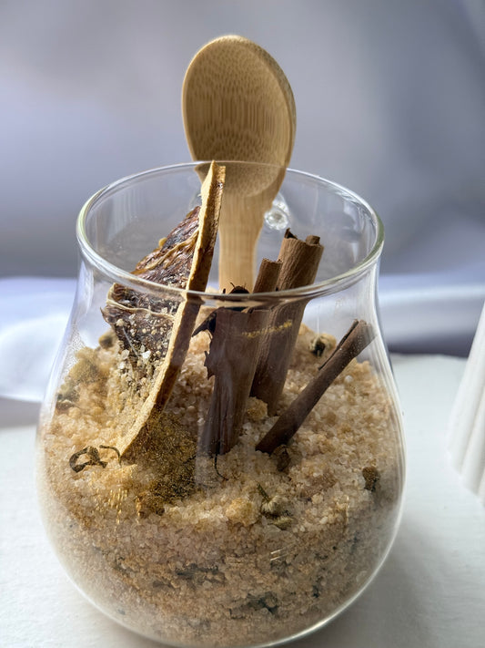 Sales de baño revitalizantes de canela y naranja – Energía y calidez natural