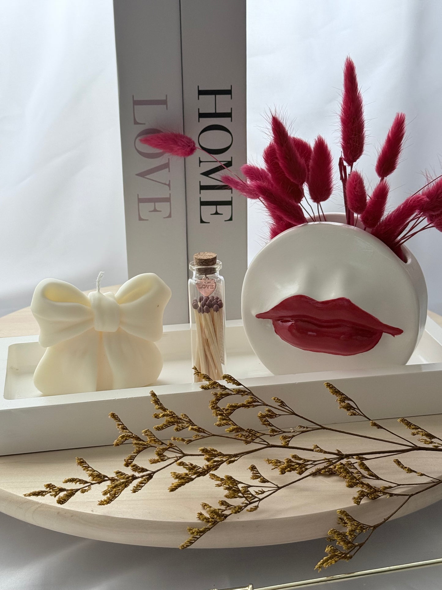 Vela Decorativa en Forma de Lazo