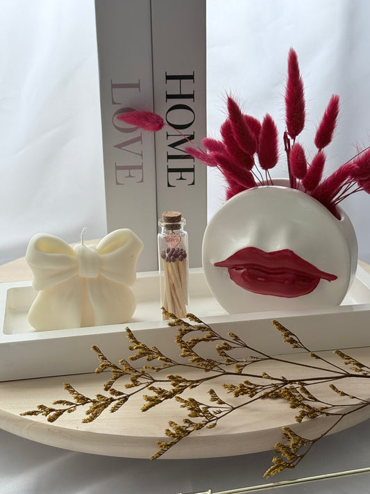 Vela Decorativa en Forma de Lazo