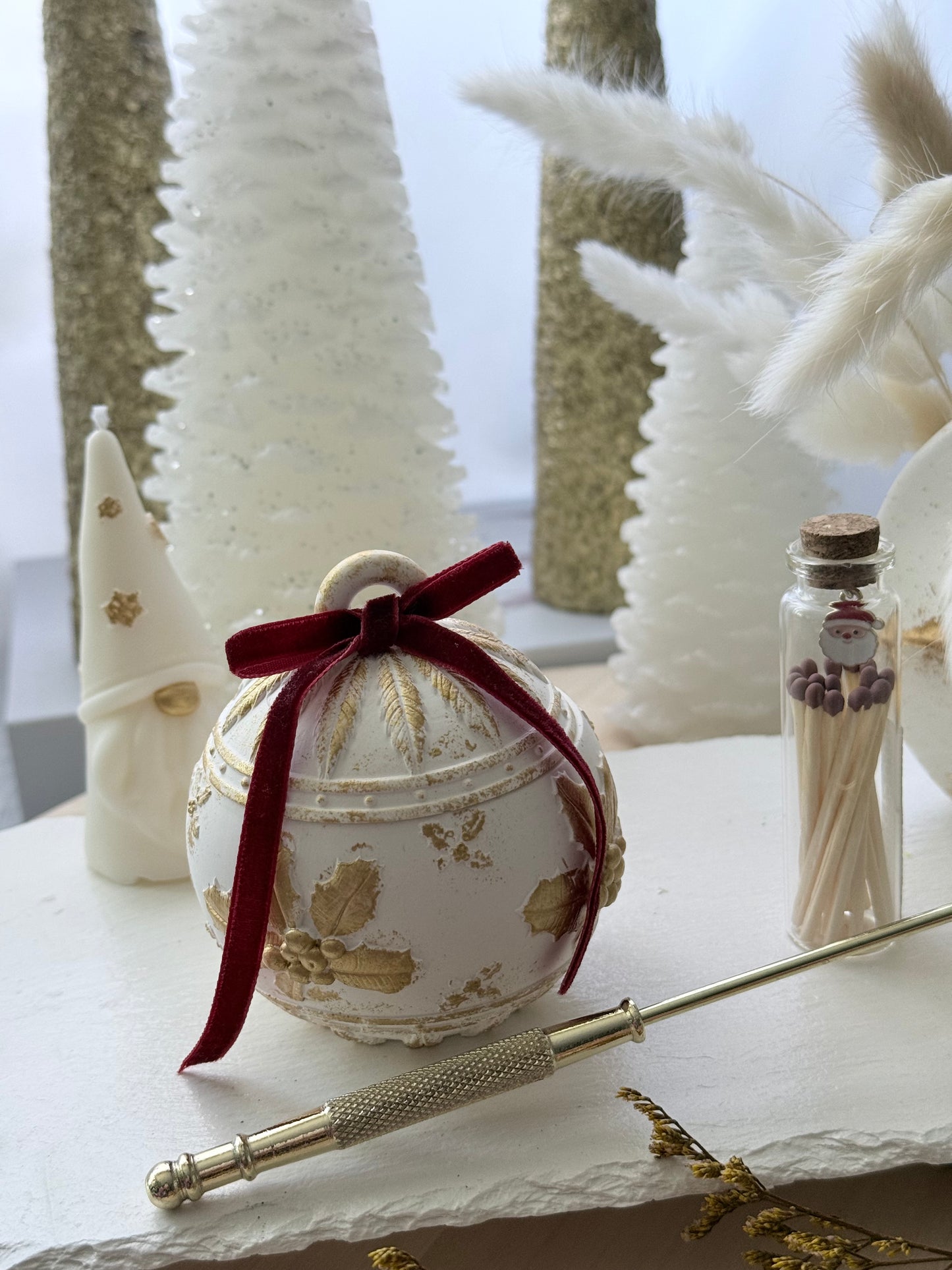 Vela Navideña Golden Forest”