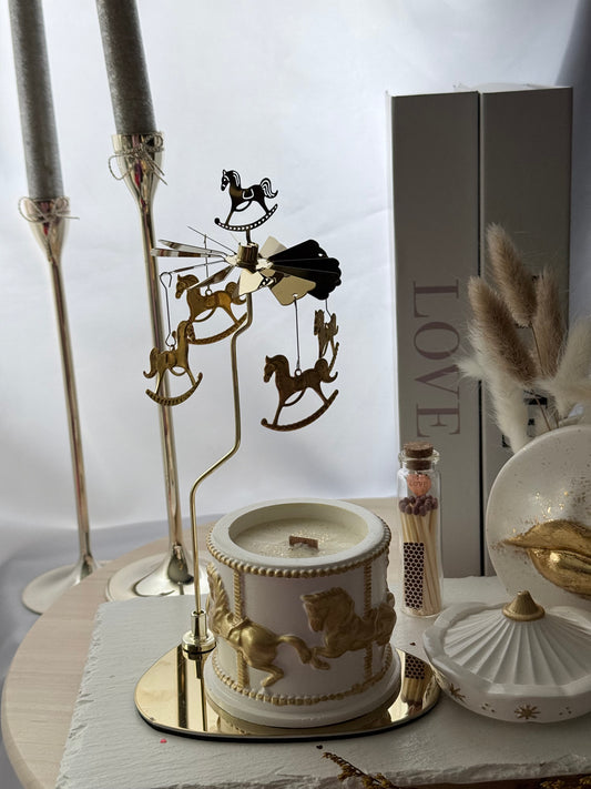 Vela Artesanal Carrusel – Recuerdo Mágico para Invitados