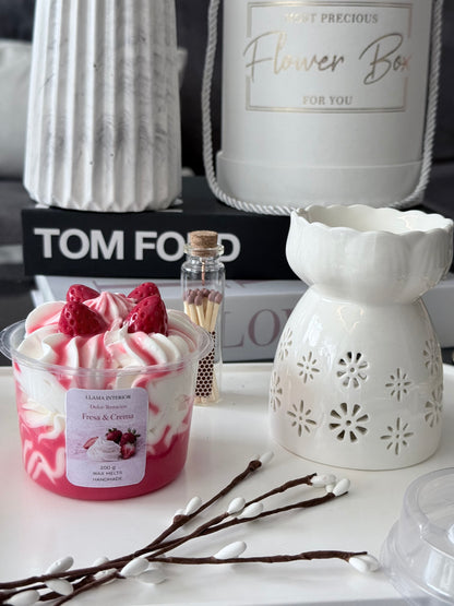 Fresa & Crema – Wax Melt Cuchareable Artesanal