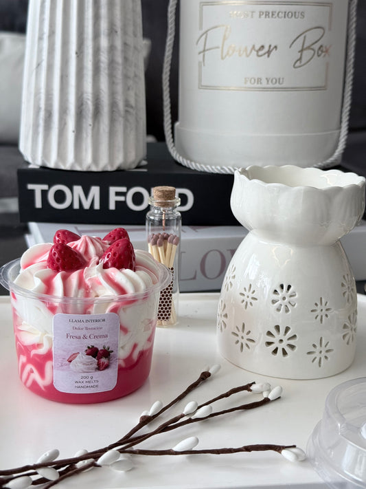 Fresa & Crema – Wax Melt Cuchareable Artesanal