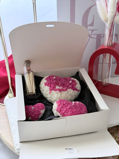 Pack Regalo San Valentín – Velas Corazón Artesanales