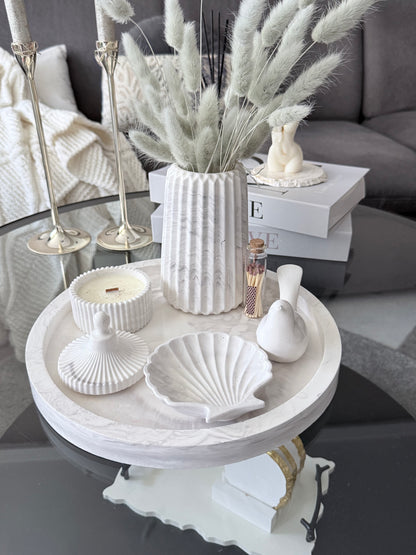 Set Decorativo Blanco Elegance – Estilo que Enamora
