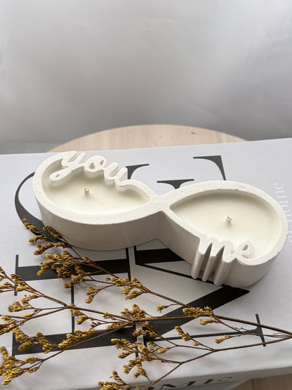 Vela artesanal “You & Me” – Jazmín & Almizcle