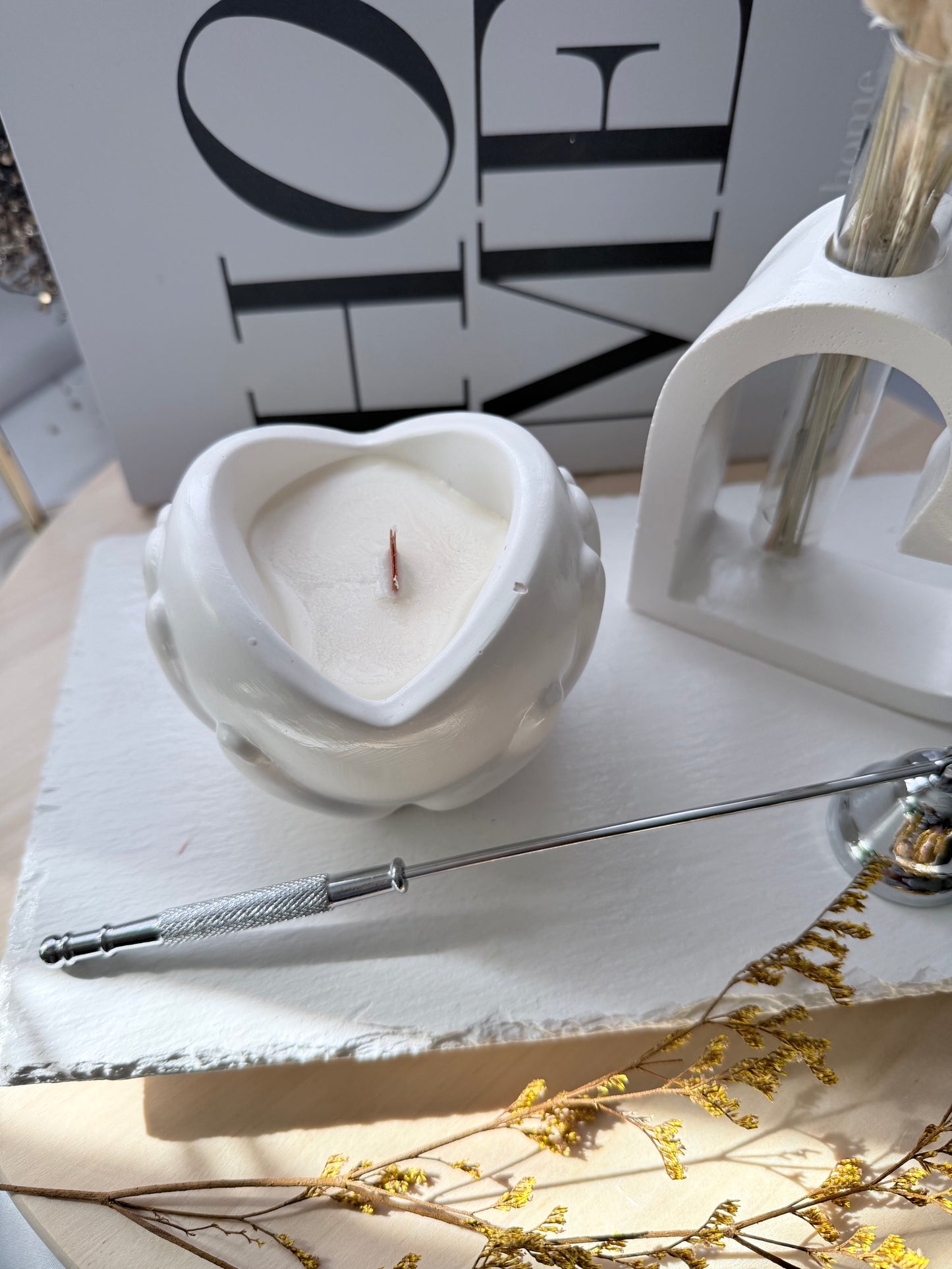 Vela artesanal de lavanda