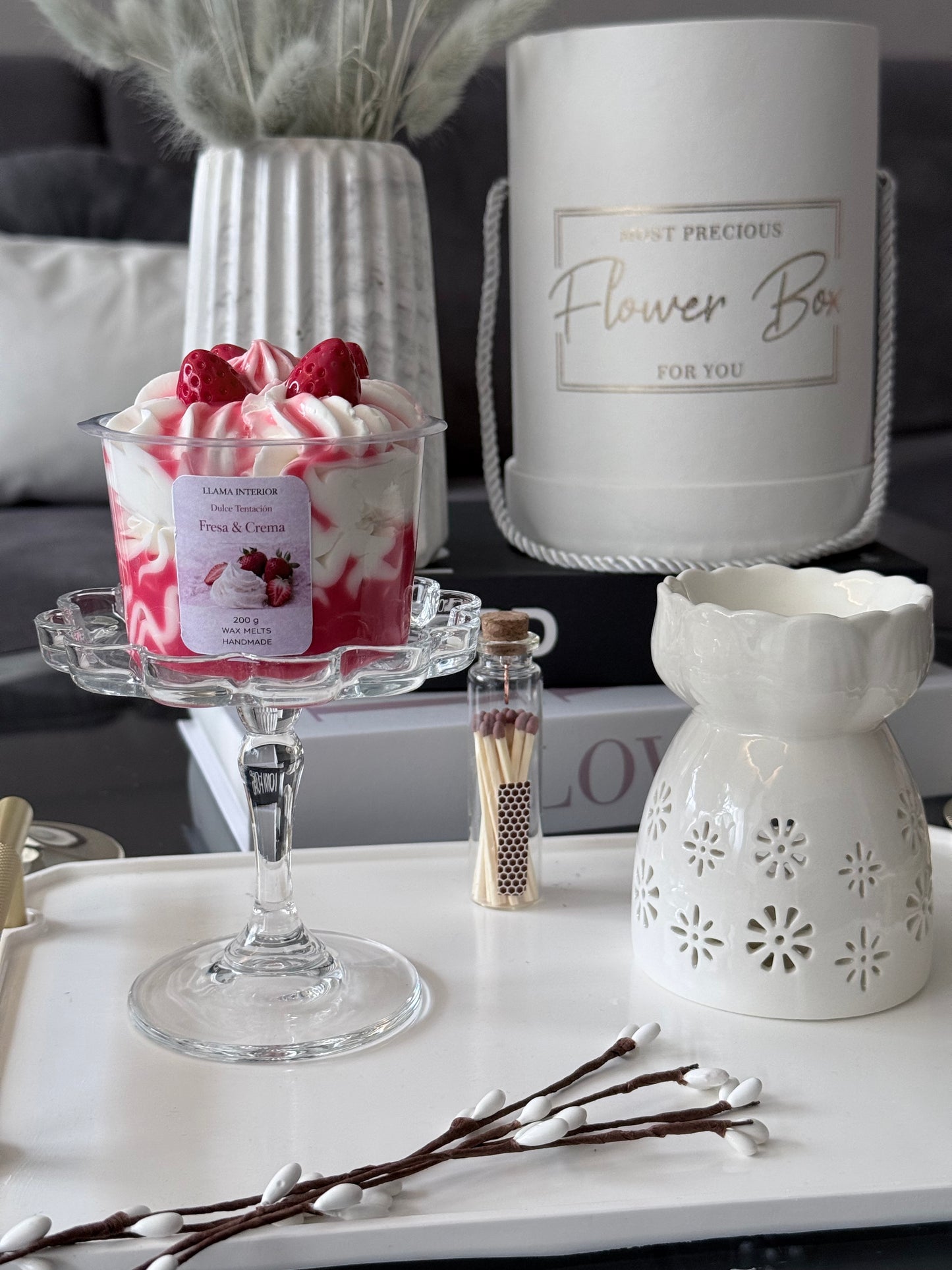Fresa & Crema – Wax Melt Cuchareable Artesanal